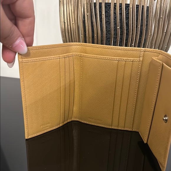 Prada Saffiano Leather Tri-Fold Wallet - Picture 7 of 10